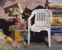 „Monobloc (Sicilia II)“ | 2021/2023 | 130 x 160cm | Öl auf Leinwand | Drents Museum, Assen, NL